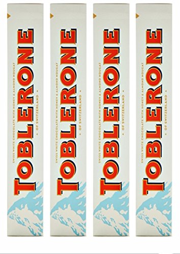 Toblerone White Chocolate Bar 360g Pack of 4