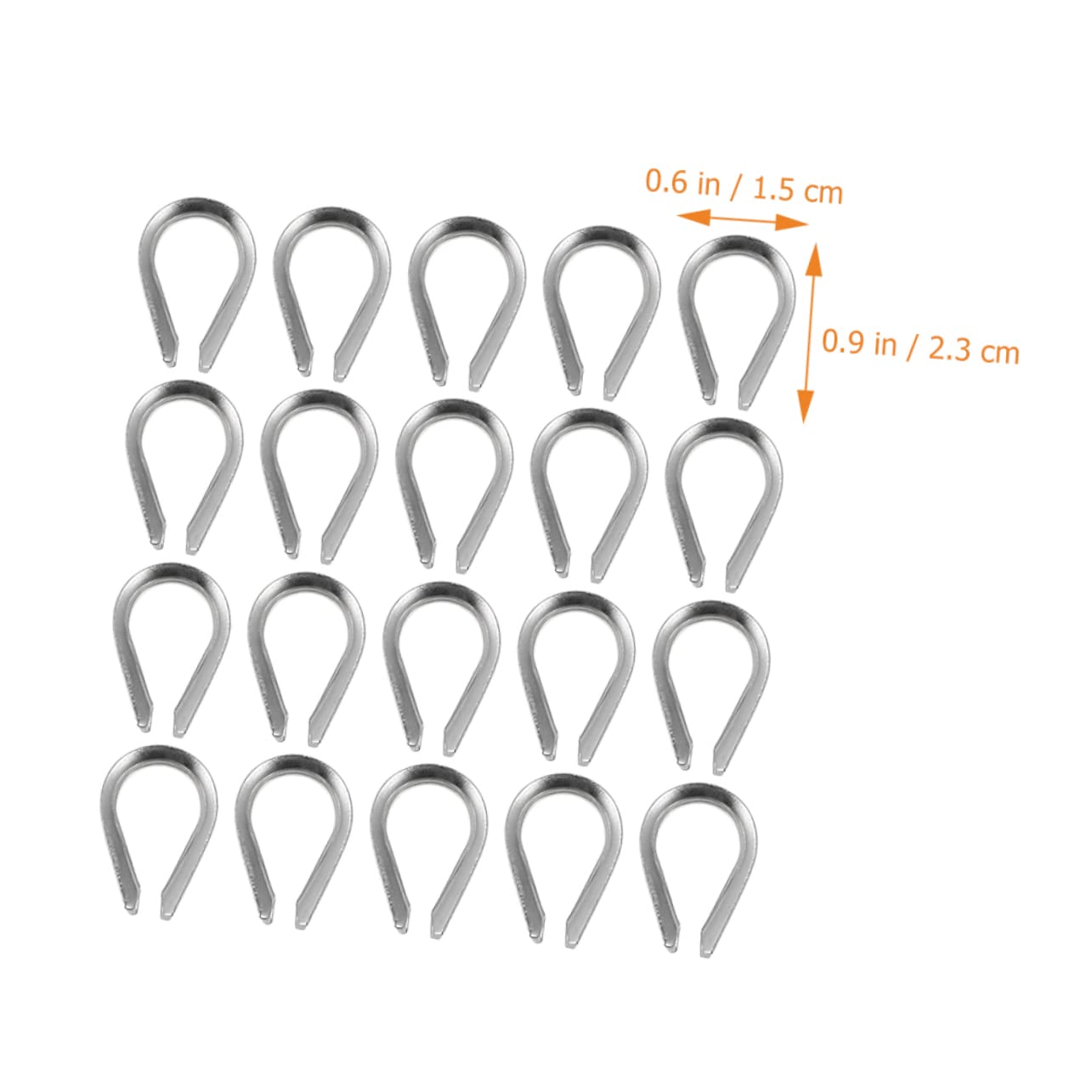 COSMEVIVI 50pcs Heart Ring Triangular Ring Wire Cable Wire Ferrules Wire Rope Crimping Tool Wire Crimping Tool Steel Wire Clamp Cable u Clamps Cable Rope Collar Stainless Steel Silver