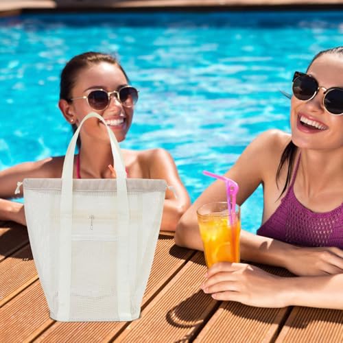 Small Beach Tote Bag - Grocery Storage Beach Tote - Spacious Lightweight Gym Travel Accessories for Clothes Towels Toys2