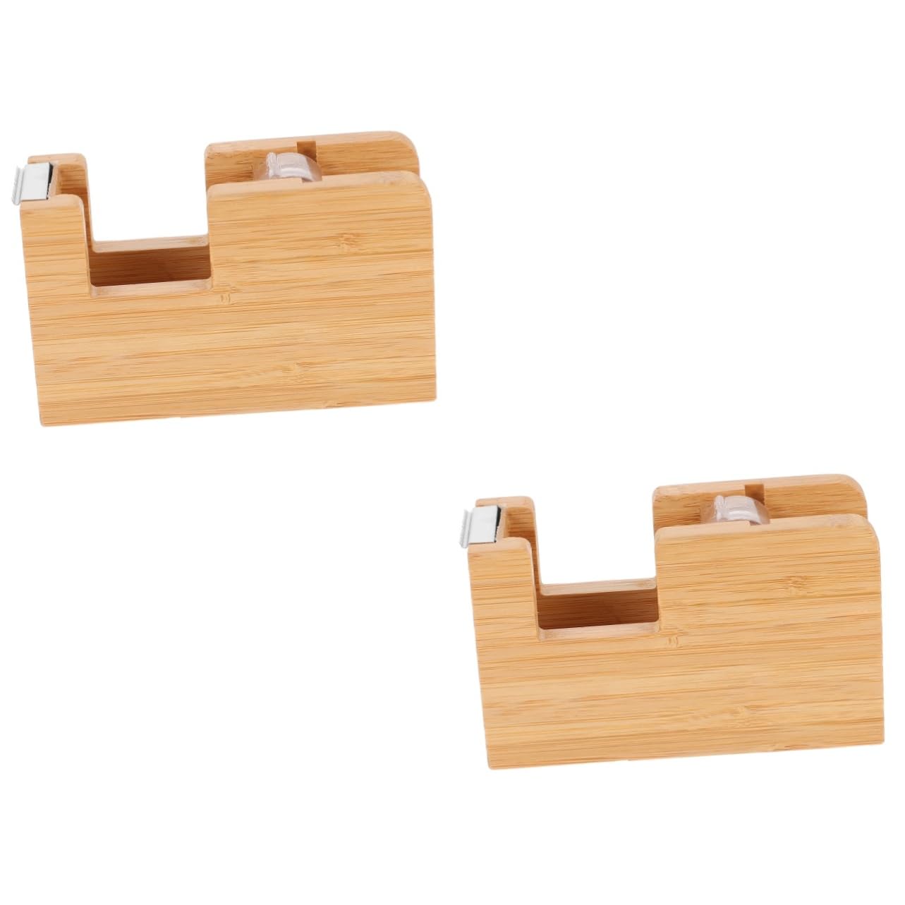 SHINEOFI 2 Pezzi porta nastro cucina nastro distributore di nastro adesivo mascheramento tavolo portatile light atuccio lux distributore di etichette taglia nastro da scrivania bambù