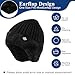 Passionbility Winter Beanie with Earflap Neck Warmer Set for Men Women, Outdoor Warm Thermal Knitted Hat Stocking Caps Dark Grey