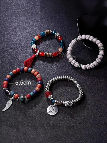 Shining Diva Fashion Latest Stylish Multilayer Bangle Bodhi Bracelet for Women and Girls