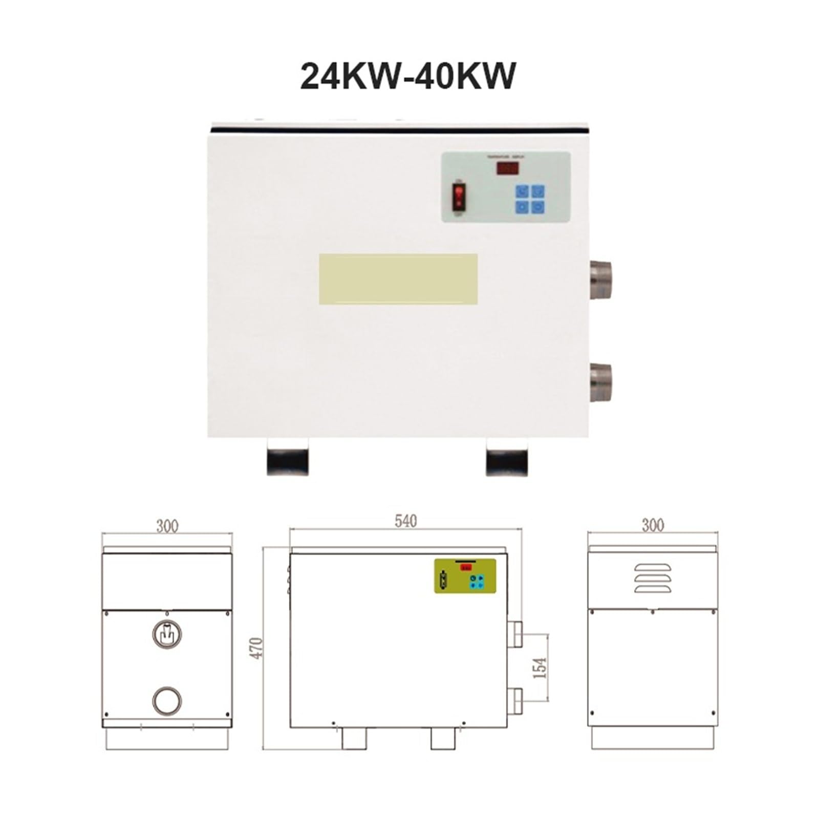 Pompe à Chaleur électrique for Piscine, Chauffe-Eau Haute efficacité avec Bouton de réglage for baignoires et spas pour Spa, Baignoire(Model A,5.5KW)