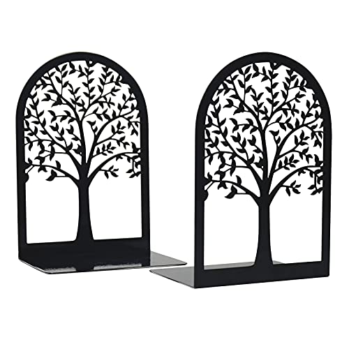 Book Ends, Bookends, Bookends for Home Decorative, Bookends for Shelves, Tree of Life Bookend Supports, Bookends for Heavy Books, Book Shelf Holder, Bookend Supports (1 Pairs/2 Pieces, Large)