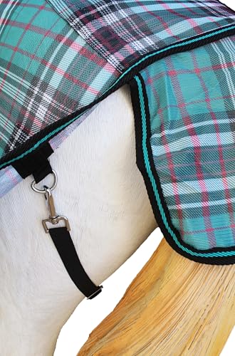 Image of Challenger Horse Summer Fly Sheet Spring Airflow Mesh Turquoise 7337