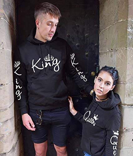 Couple Camp King Queen Pullover Partner Hoodie voor koppels met grappige spreuk - Image 6