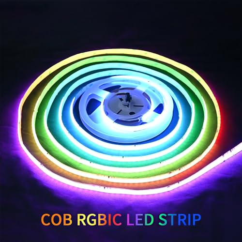 Tira de LED COB RGB 6.4FT 840 LEDs TUNICHX miniatura 2