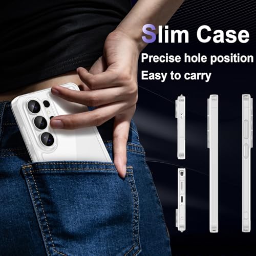 Image of Case for Samsung Galaxy S26 Ultra 5G, Military Grade Drop Protection Phone Case, Yellowing Resistant, Anti-Scratch Hard PC Back, Shockproof Hard Ultra-Thin Protective Cover, Clear