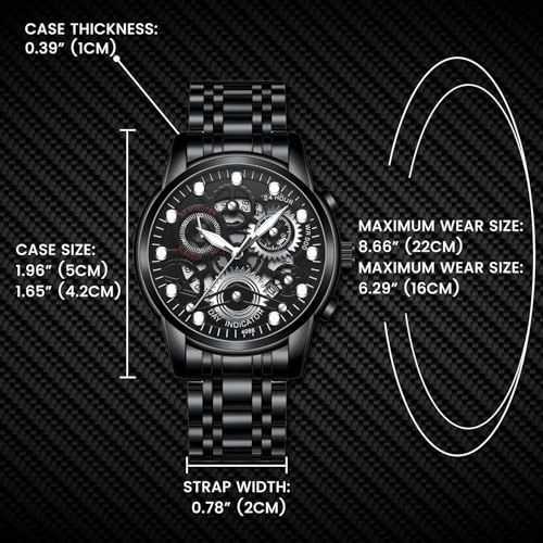 Image of WeCool Fairwhale Automatic Mechanical Watch for Men Luxury Skeleton Analog Men's Watch 50M Waterproof Luminous Unique Cool Wrist Watchs | Best Gift for Males