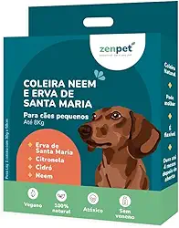 Coleira Neem e Erva de Santa Maria para Cães Pequenos Zenpet