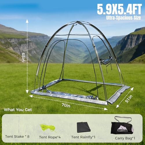 Carpa deportiva transparente Teabelle para 2 personas miniatura 2