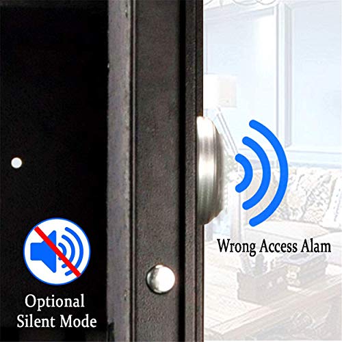 Langger V Gun Safe for Rifle, Upgraded Quick Access 5-6 Gun Large Rifle Gun Security Cabinet for Rifle Shotgun Firearms with/without Optics with Pistol Lock Box, Removable Storage Shelf - Thumbnail 5