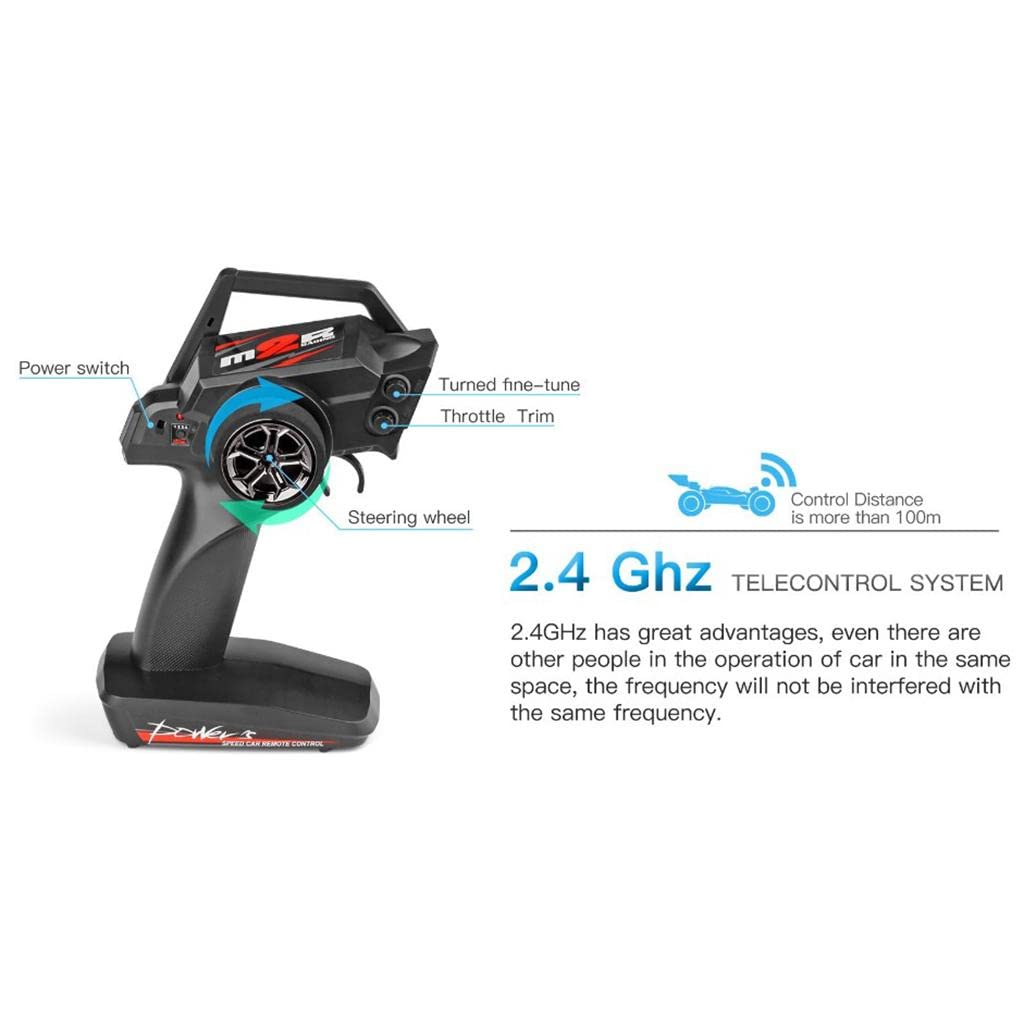 Radiocomando a 2,4 GHz E 2 Canali per Auto Radiocomandate 144001 E 124019