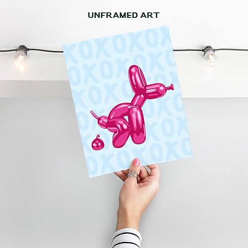 Miniatura 10 de Funny Blue Bathroom Wall Art - Yellowbird Art & Design Bathroom Decor - Balloon Dog Minimalist Modern art Pop art Poster - Cute Aesthetic Room Decor