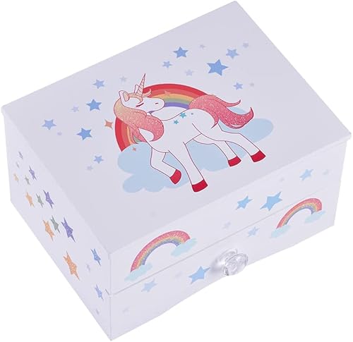 Miniatura 3 de Art Lins Aliz - Joyero musical de unicornio para niñas, caja de madera con diseño de unicornio brillante, decoración encantadora de habitación y