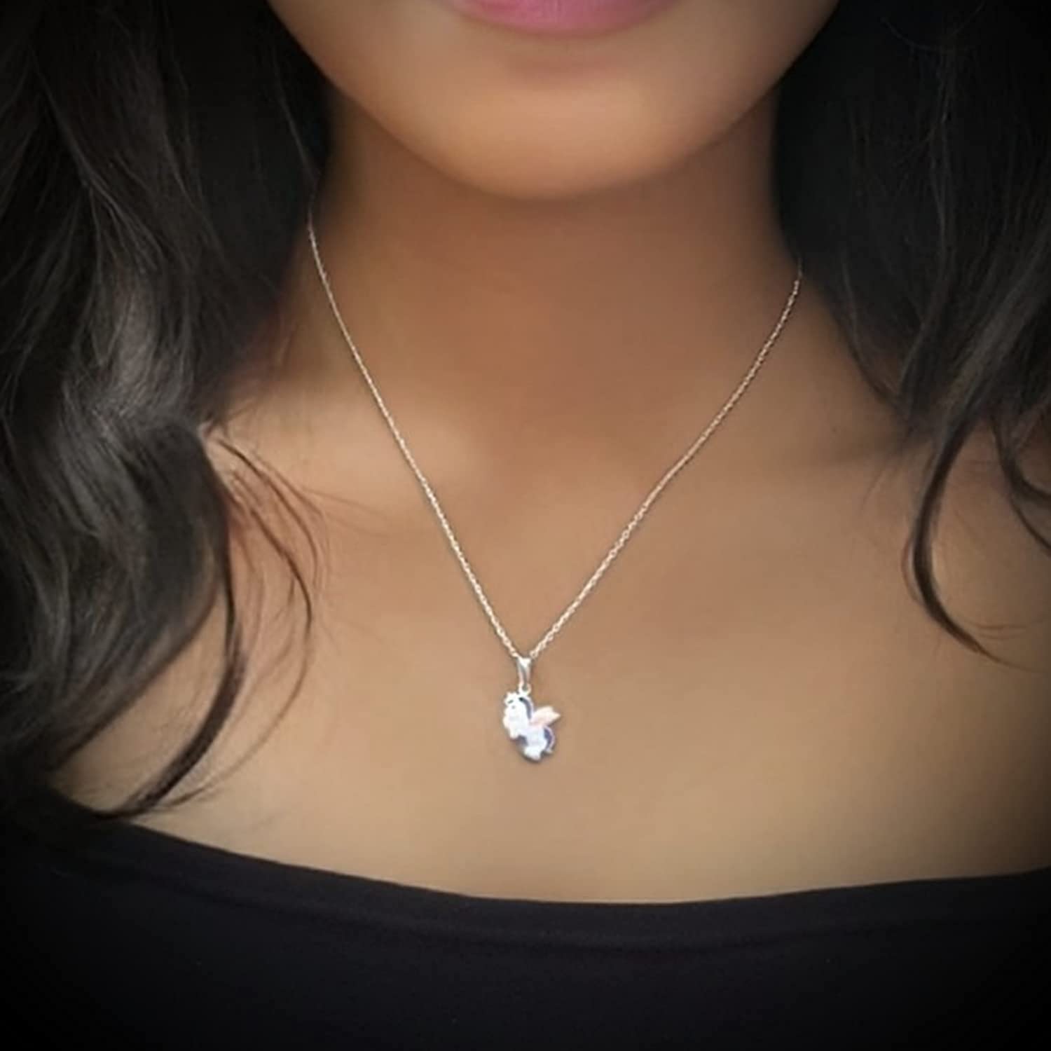 Aww So Cute 925 Sterling Silver Hypoallergenic Unicorn Pendant Necklace for Babies, Kids & Girls | Rakhi Gift | Comes in a Gift Box | 925 Stamped with Certificate of Authenticity | NK0787 1
