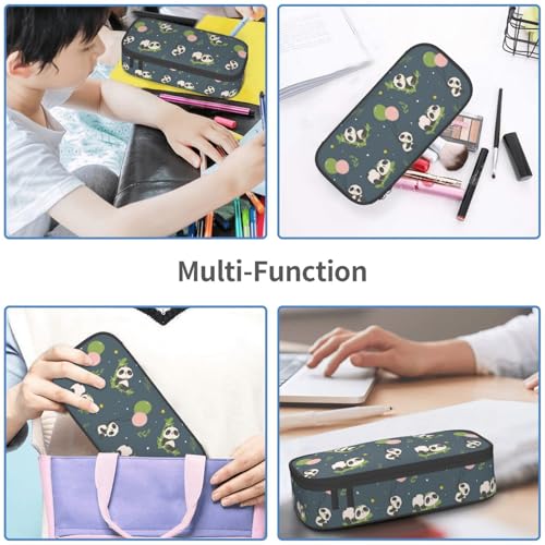 Image of Cute Panda Pencil Case Aesthetic Large Capacity Pen Pouch | Storage Bag with Compartments for Travel School Office Organizer
