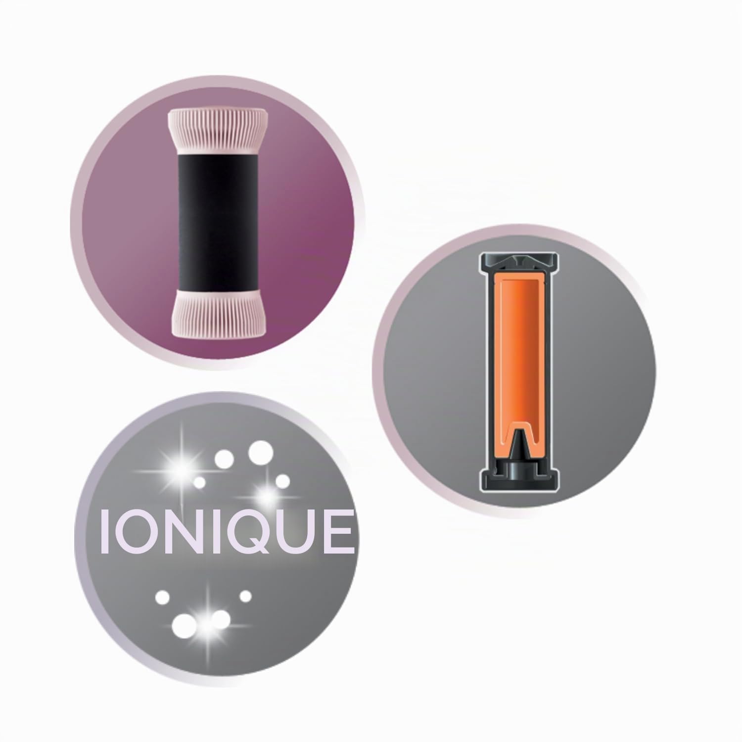 Remington Bigoudis Cheveux [3 styles de Boucles] Ionic Rollers Rose & Noir (Coffret 20 rouleaux de 3 tailles avec pinces et attaches: 20,23 & 27mm, Ionique, Longue Tenue) Bigoudis chauffants H5600