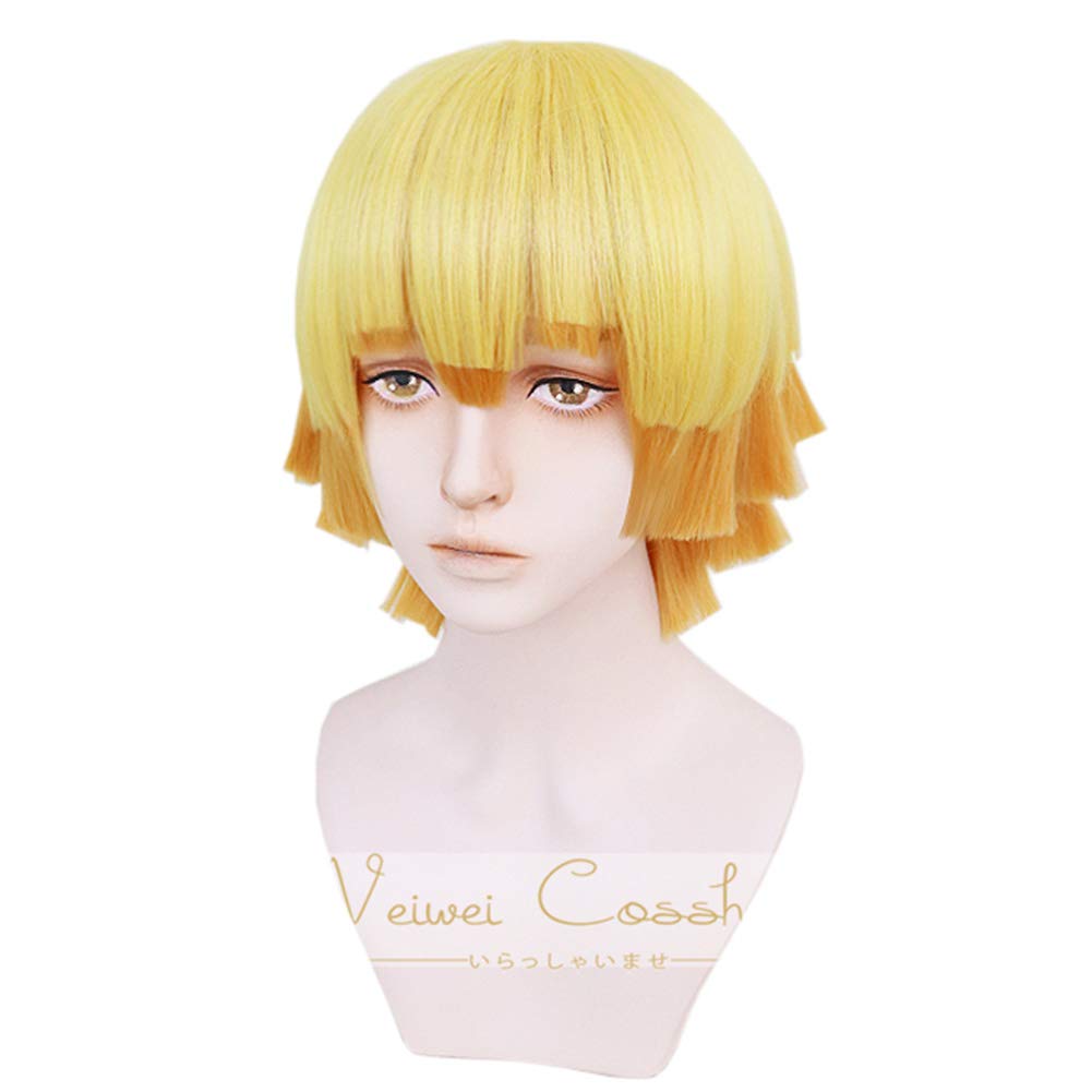 Amazon.co.jp: 耐熱コスプレウィッグ 我妻 善逸（あがつま ぜん