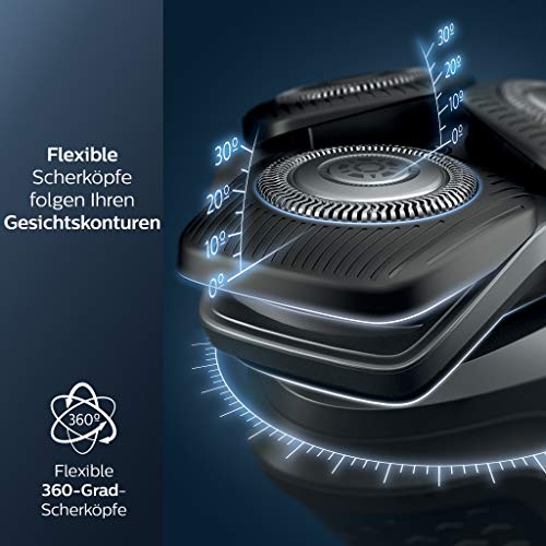 Philips Series 5000 Elektrischer Nass- und Trockenrasierer S5579/50, Leistungsstarke und sanfte Rasur dank Steelprecision-Schersystem - Image 4