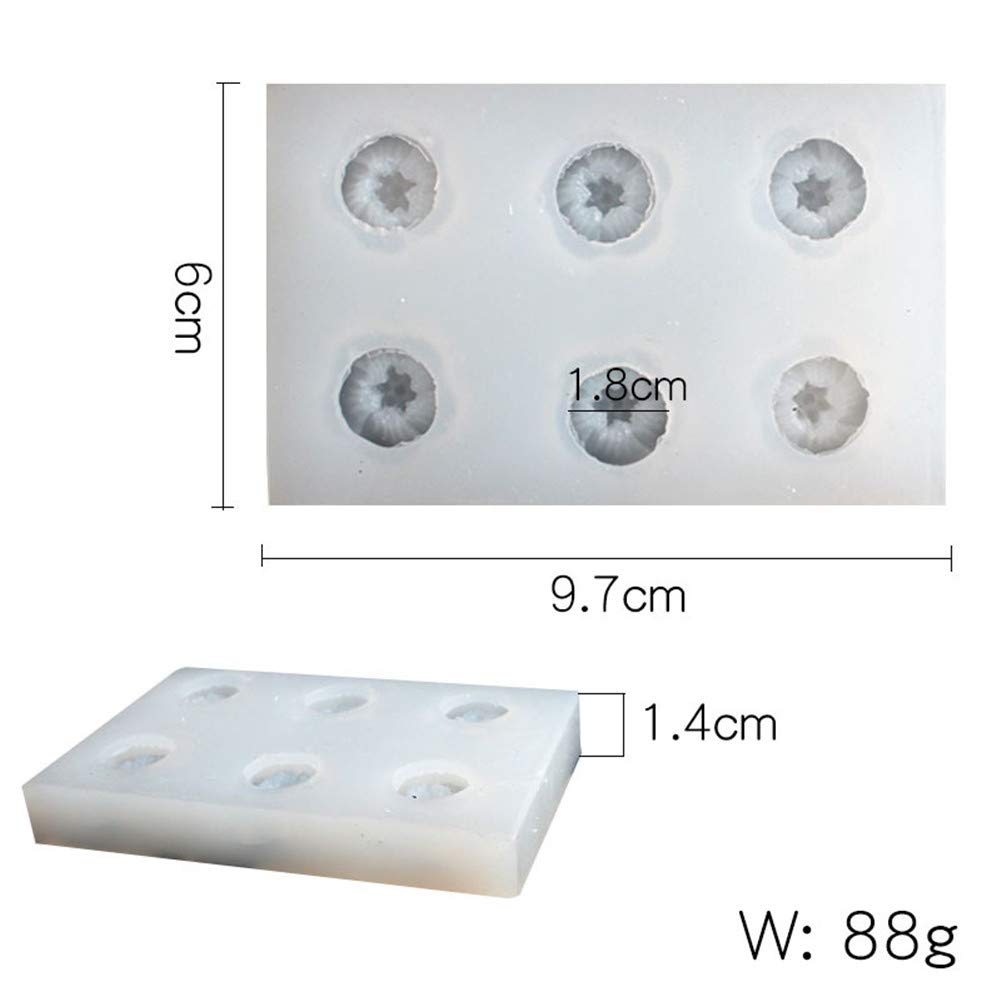 Stampo in silicone a forma di fiore di ciliegio Sakura UV Kawaii da 32 mm per cabochon, ciondoli e pendenti, stampo floreale a forma di fiore di ciliegio per argilla, resina ecc