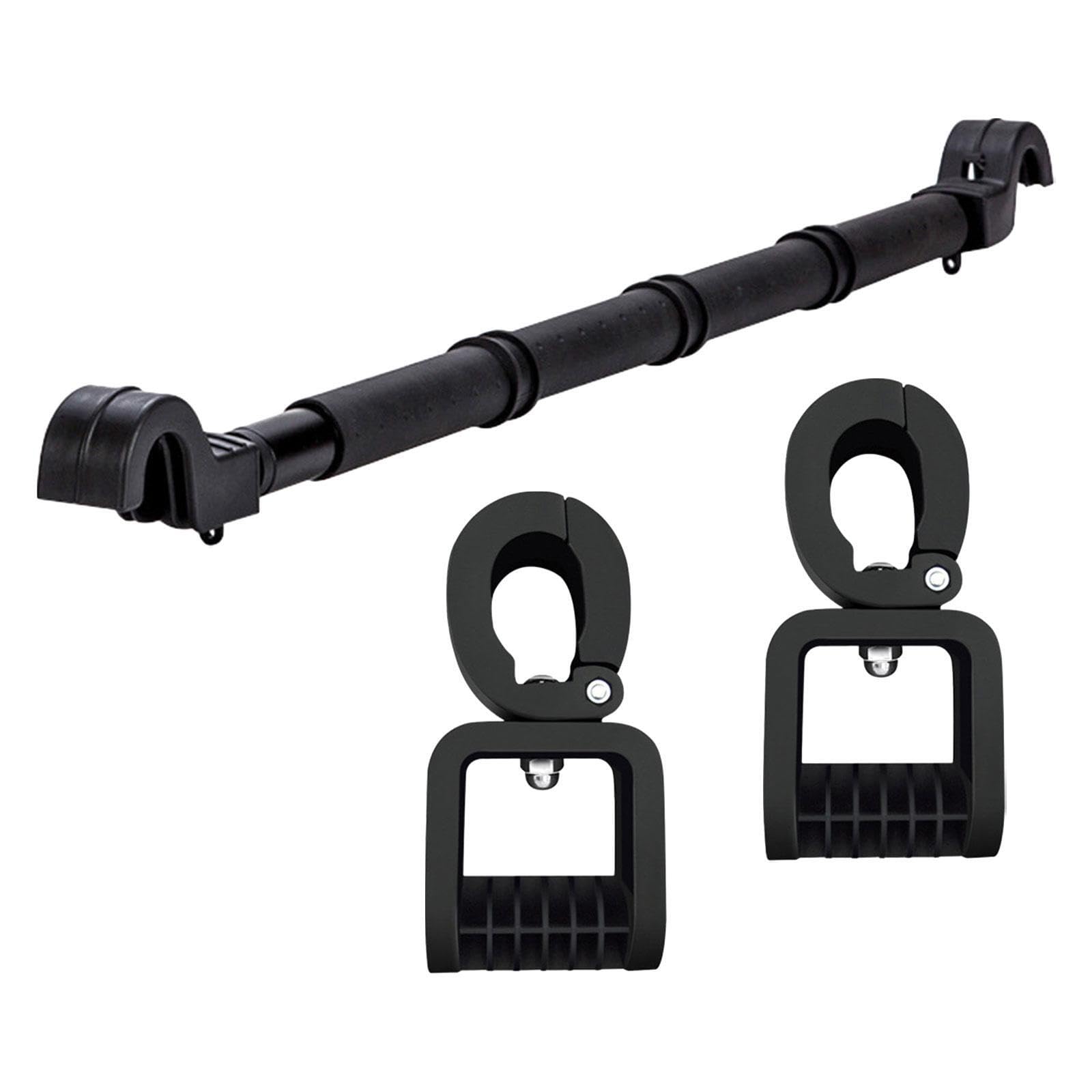 Barra Appendiabiti Versatile per Auto con Accessori espandibili per Le Vacanze, con Supporto Robusto, Antiscivolo e Resistente all'Usura, Ganci