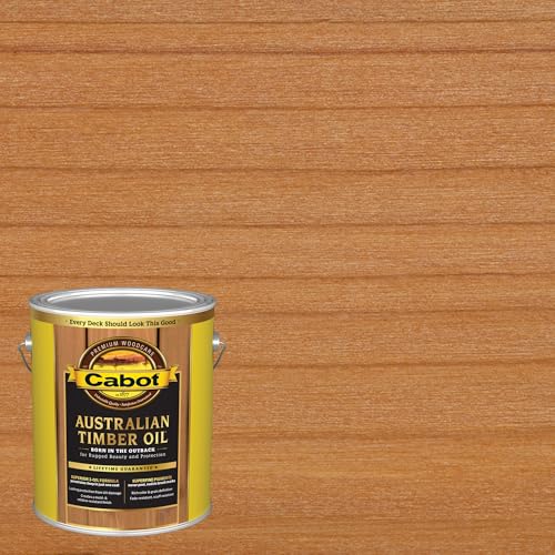 Image of Cabot Australian Timber Oil Wood Stain and Protector, Honey Teak, 1 Gallon