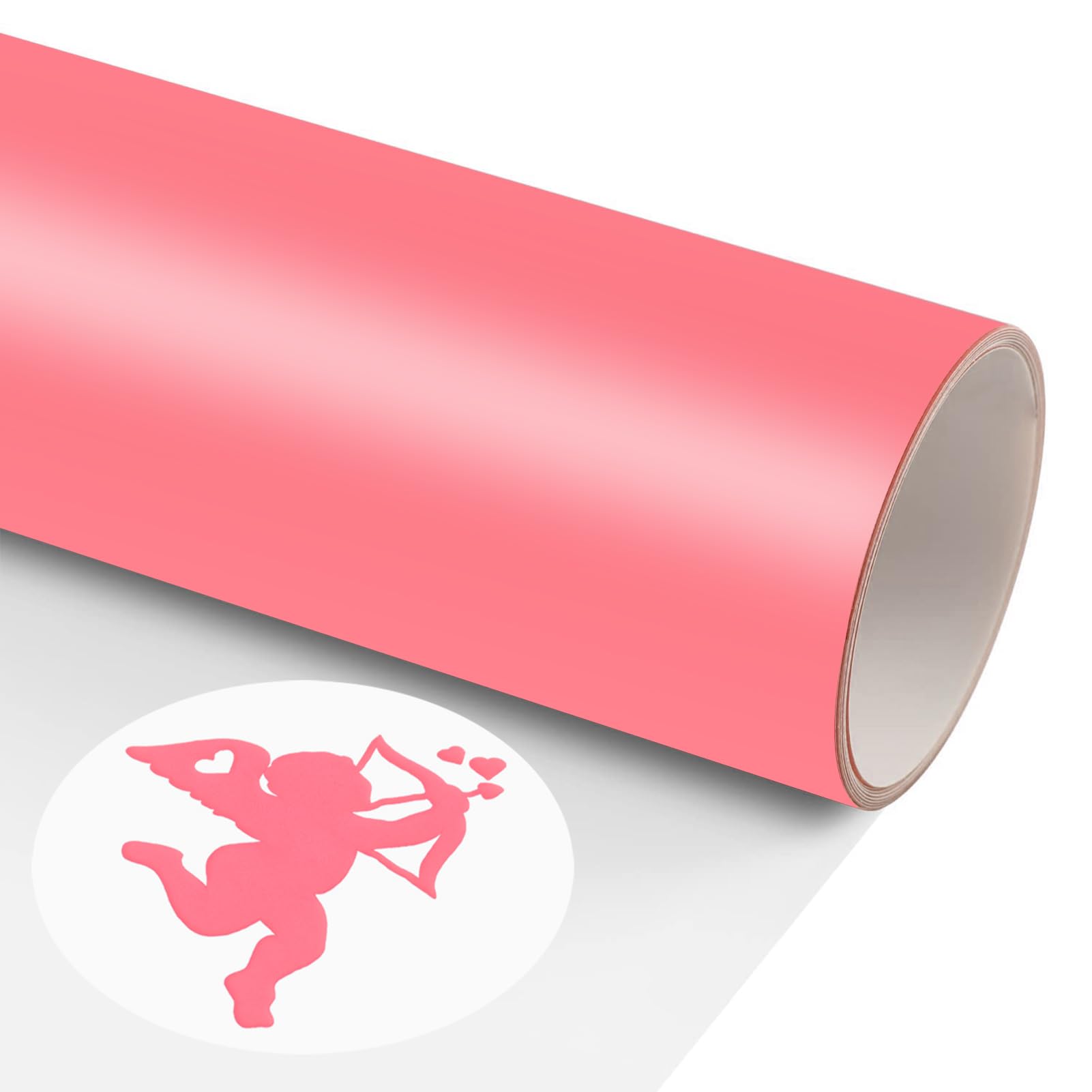 TransWonder 3D Puff Vinyl Heat Transfer Coral - Puff Heat Transfer Vinyl HTV Puff Vinyl 12"x6' for Heat Press T Shirt Compatible with Cricut Air or Maker Gifts for Mother's Day (Coral)