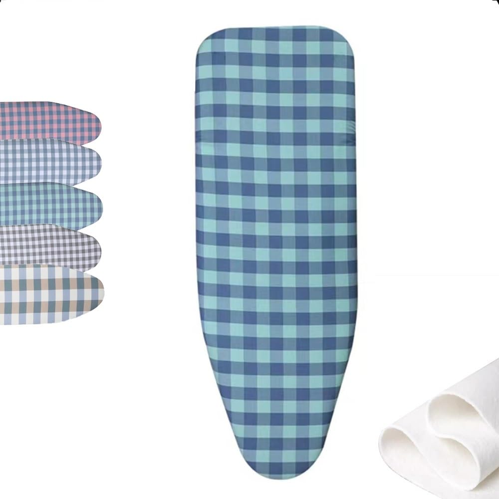 Ironing board covers, 12x36in 13x39In 15x45in Cotton Ironing Board Pad, Heat Resistant With Padding Stain(Turquoise,90x30 cm/12x36 in)