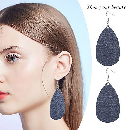 30 Pairs Of Teardrop Double-Sided Leather Earrings With 30 Color For Women Girls Jewelry Fashion And Valentine Birthday Party Gift #TOP4