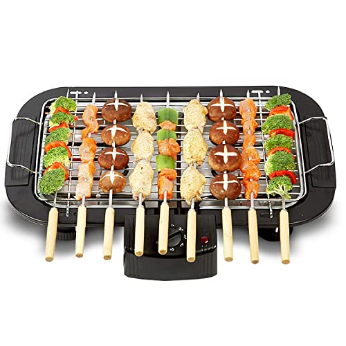 Outdoor/Indoor Electric Grill Smokeless 2000W,Household Smoke Free Electric Grill,Portable Tabletop Grill Kitchen Bbq Grills,Adjustable Temperature Control,Removable Water Filled Drip Tray #TOP5