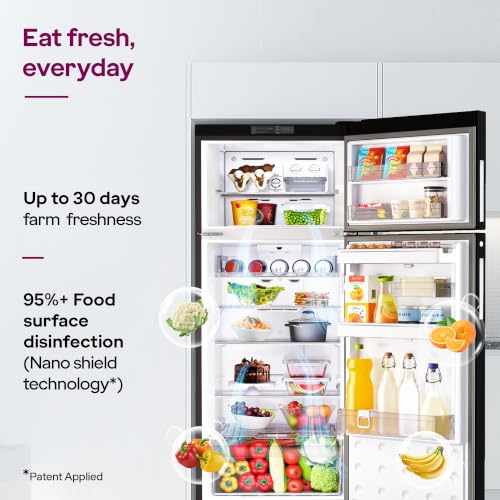 Image of Godrej 330L 2 Star | 5 years Comprehensive Warranty| New Launch| AI Powered| 4-in-1 Convertible| 95%+ Food Surface Disinfection | Inverter Frost Free Refrigerator (RF EON 350BN RCIT GP BK)