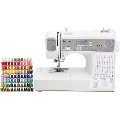 Brother SQ9285 Computerized Sewing and Quilting Machine with Wide Table (Refurbished) Bundle with Embroidery Thread Kit (2 Items)
