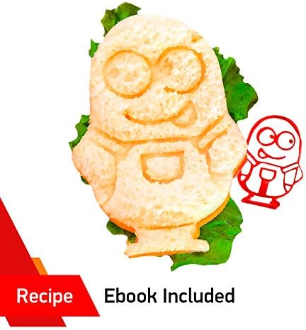 MINION SANDWICH CUTTERS – Includes 1 Mold with DAVE - For Extra Fun Baking; Safe and Plastic; Perfect for Making Cookies, Mini-Sandwiches, Shaped Cheese, Fruits, Ham and Bologna