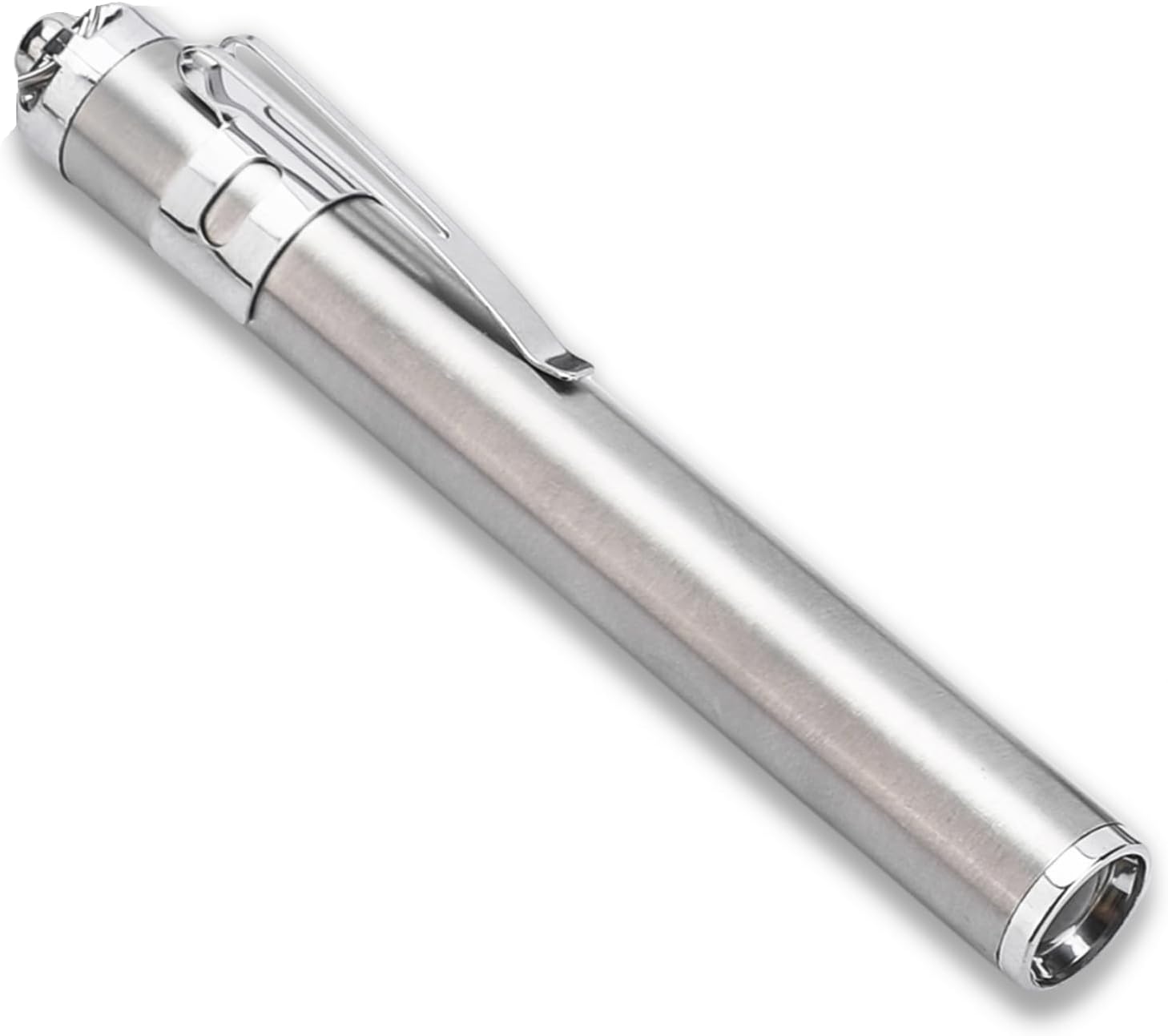Aluminium Pocket Pen Torch for Doctors | Nurses | Medical Students | Moon Light | Super Bright | Free Battery (Silver)