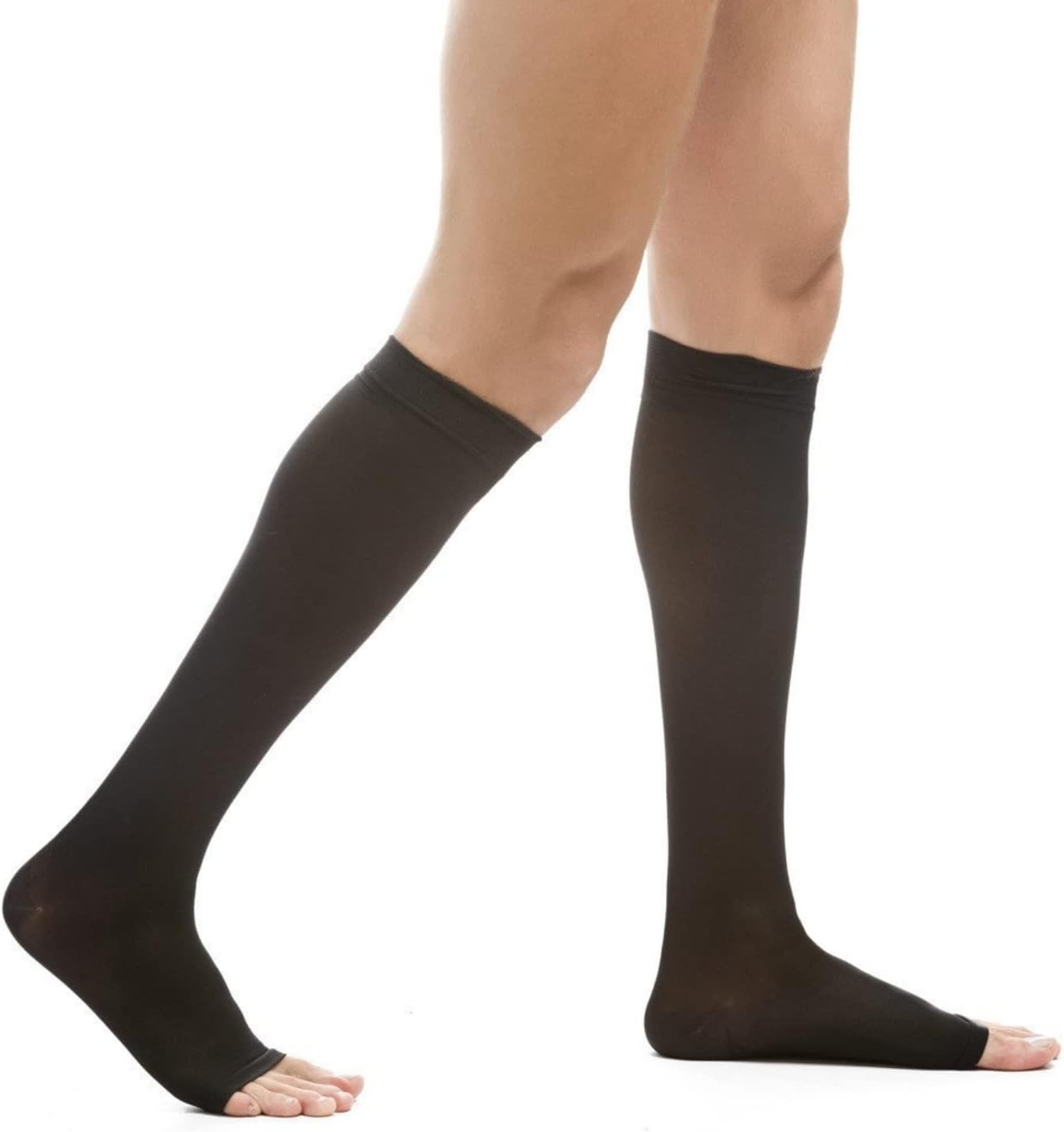 EvoNation Women’s Open Toe 20-30 mmHg Graduated Compression Socks – Firm Pressure Compression Garment