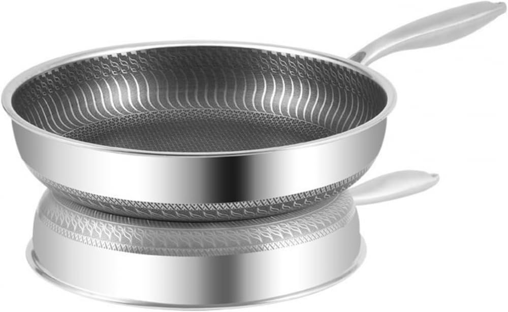 Küchenpfannen Küchenpfannen Bratpfanne aus Edelstahl Antihaft-Kochpfanne Steakpfanne Induktionskochfeld Universalpfanne Antihaft-Bratpfanne -28cm (28cm)