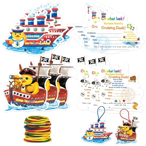 WERNNSAI Cruise Duck Tags - 70 PCS Cruising Ship Ducks