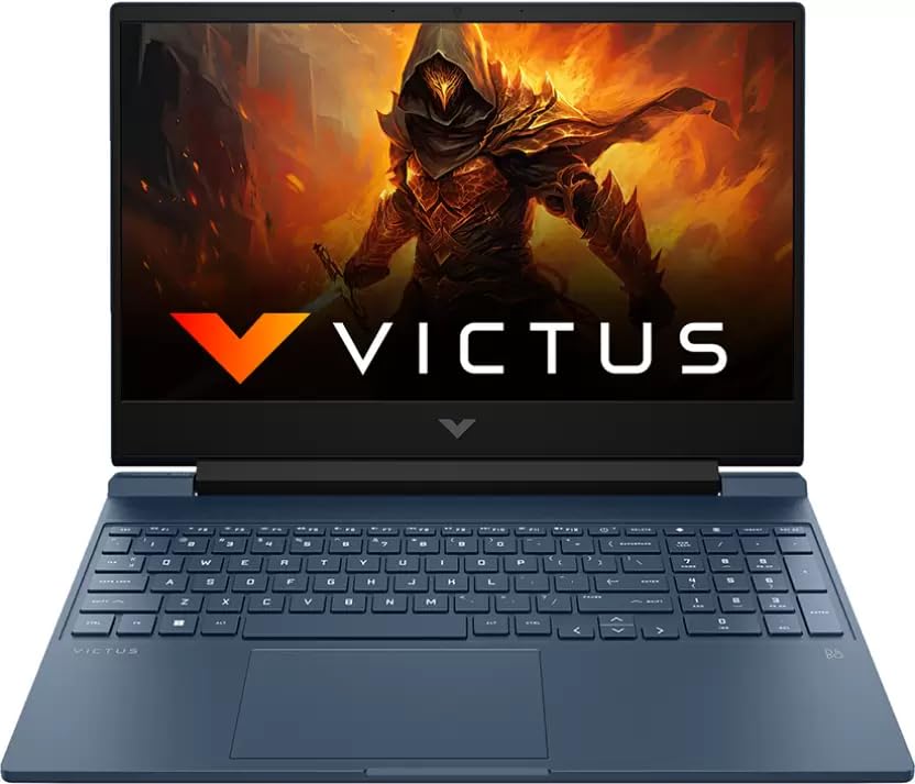 HP Victus AMD Ryzen 5 Hexa Core 5600H - (8 GB/512 GB SSD/Windows 11 Home/4 GB Graphics/NVIDIA GeForce RTX 3050) 15-fb0135AX Gaming Laptop (15.6 Inch, Performance Blue, 2.37 Kg)