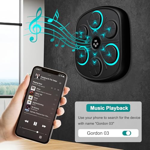 Image of OurStarry Smart Music Boxing Machine for Adults and Kids, Wall Mounted Punching Trainer with Boxing Gloves, LED Electronic Target, 9 Modes and 9 Speeds, Home Gym Workout Equipment