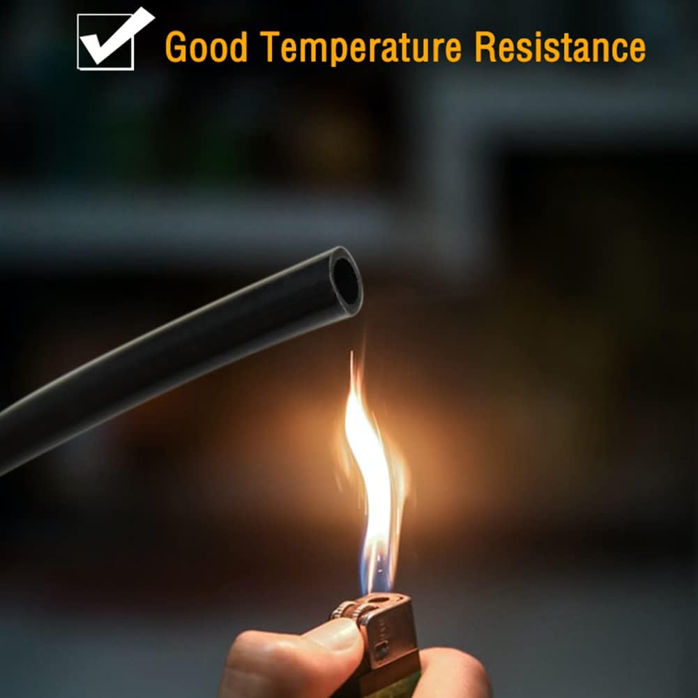 Silicone Tubing 1/2" ID x 3/4" OD Black Food Grade High-temperature Pure Silicone Hose Tube Pipe for Air and Liquid Transfer (Length 6 Meter- 19.68FT)