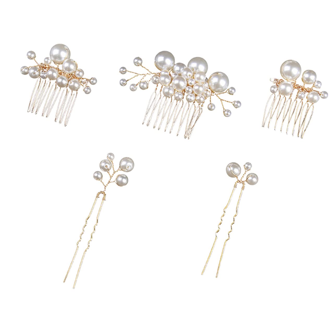 Healeved 25 Stk Perle Braut Haarnadel wedding hair accessories hochzeits haarschmuck Hochzeitshaarspangen für Bräute Seitenkamm für Hochzeitshaare Haarschmuck aus Perlen Braut Haarkamm