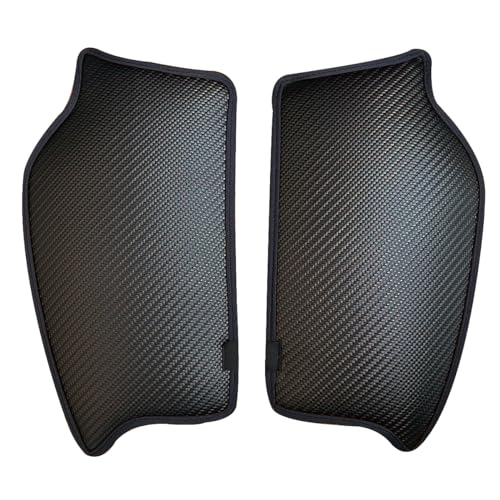 CraftMart ダイハツ ハイゼットトラック ハイゼットジャンボ ガードマット キックガード ひじ掛け用 2枚組 パーツ カスタム フロアマット (レザーレッド)