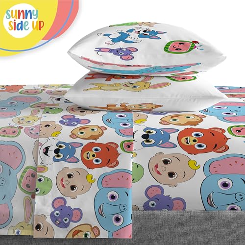 Image of CoComelon Full Size Comforter Set - 7 Piece Kids Bedding Includes Comforter, Sheets & Pillow Cover - Super Soft Microfiber Animal Bed Set