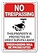 My Sign Center UV Protected and Weatherproof Thick Rust Free Aluminum No Trespassing This Property Is Protected By Video Surveillance Trespassers Will Be Prosecuted Sign, 7 x 10 Inch
