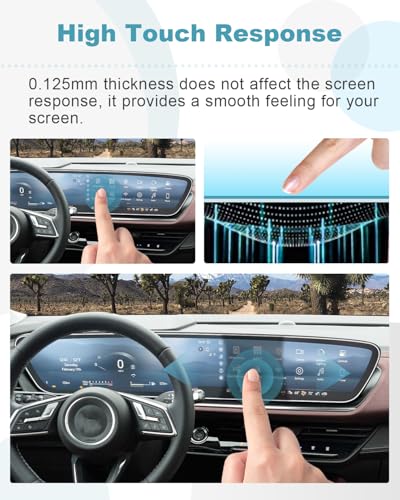 Image of CDEFG 2PCS for 2024 2025 Buick Envision /2025 2026 Enclave Screen Protector, 2025 Buick Envision 2025 Enclave Accessories 30-inch Screen Cover Center Touchscreen Protector HD Clear Anti Glare