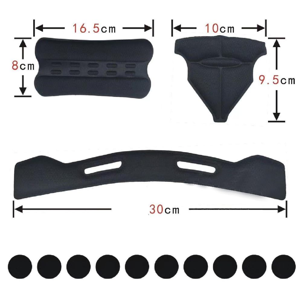 Juego de 3 almohadillas universales de repuesto para casco de bicicleta, almohadillas de espuma para casco de ciclismo, casco de bicicleta, monopatín, casco de bicicleta de montaña, casco de