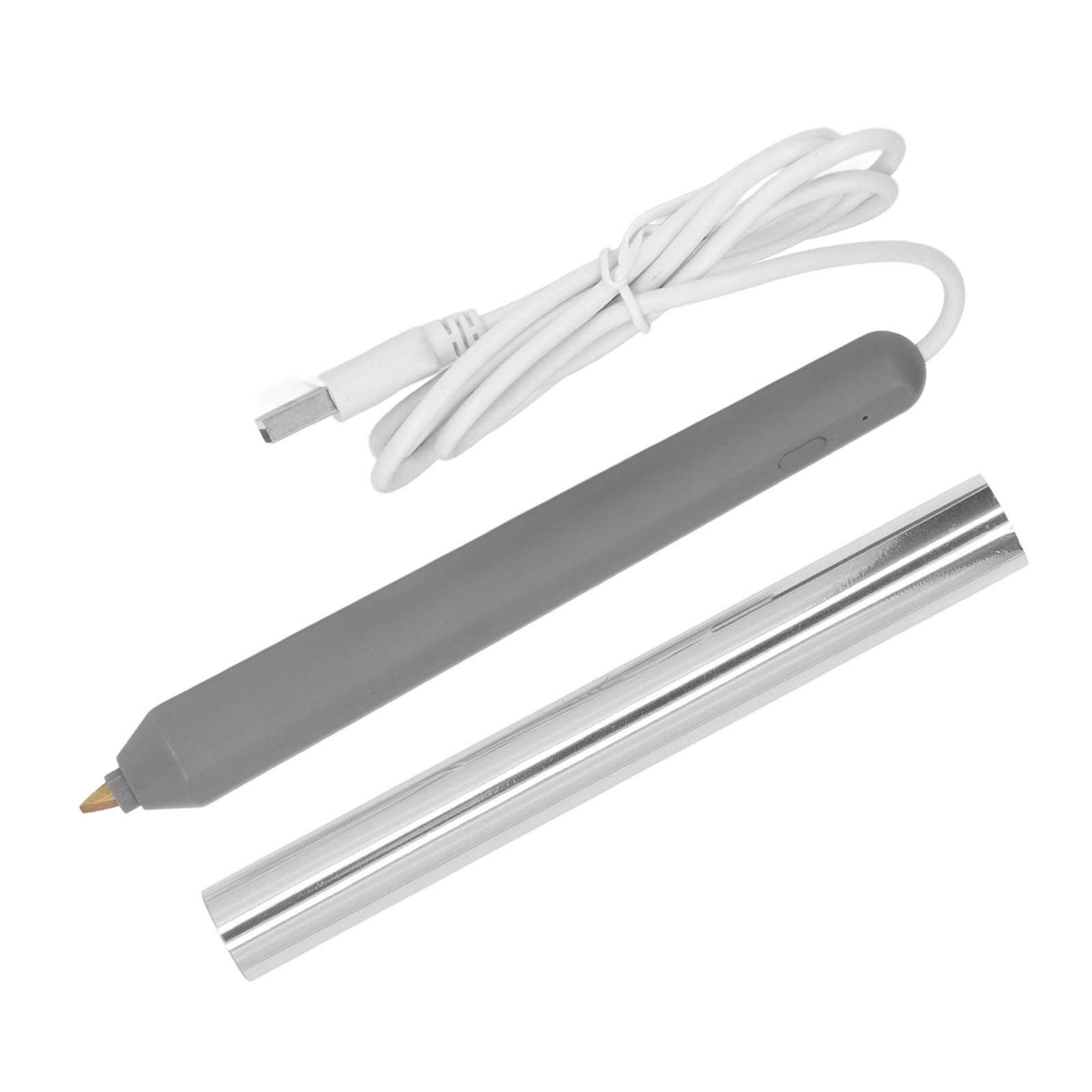 Penna a Lamina Termica Divertimento Fai-da-te Facile da Maneggiare Lamina in ABS per Goffratura Penna a Riscaldamento Rapido per Plastica (Argento)