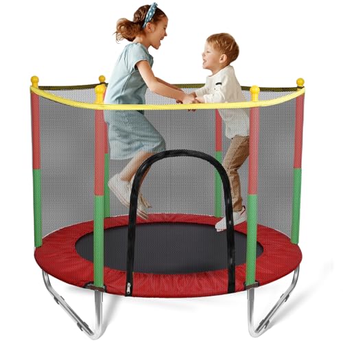 Sinbide Kindertrampolin 140cm mit Sicherheitsnetz Indoor und Outdoor Kinder-Lawinen-Trampolin Robuste Sprungmatte Rundes Gartentrampolin mit Randabdeckung mit Leiter Belastbarkeit 220 kg (Rot) Sinbide Kindertrampolin 140cm mit Sicherheitsnetz Indoor und Outdoor Kinder-Lawinen-Trampolin Robuste Sprungmatte Rundes Gartentrampolin mit Randabdeckung mit Leiter Belastbarkeit 220 kg (Rot)