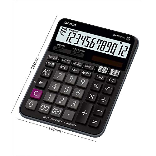 Casio DJ-120D Plus 300 Steps Check and Correct Desktop Calculator with Bigger Screen/Keys (12 Digit) - Image 4